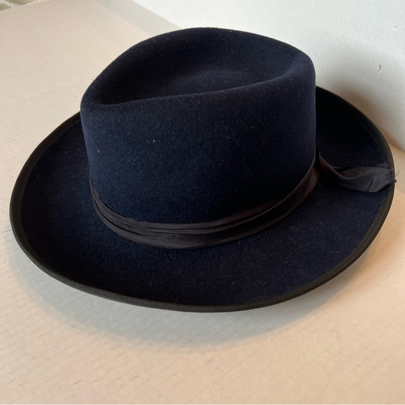 Freya x Veronica Beard S/M Hat Navy Blue Wool - Picture 3 of 12